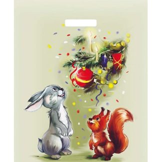 Пакет ПЭ с вырубной ручкой 38х45+3 (50) НГ (Волшебство праздника) ВУР56898