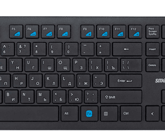 Клавиатура проводная SMARTBUY SLIM 206, USB, 104 клавиши, черная, SBK-206US-K