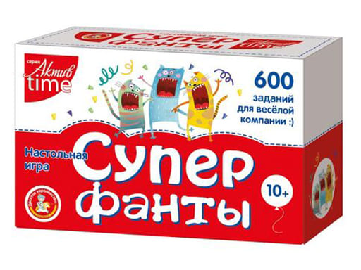 Игра настольная Супер фанты (600 заданий ). Серия АКТИВ time 04307