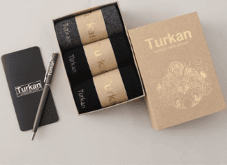 Носки мужские ароматизированные в коробке, ручка в подарок, TURKAN 587