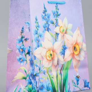 Пакет подарочный ламинированный, "Фиолетовое чудо/Зонтик" 18 х 22,3 х 10 см 10961824, шт