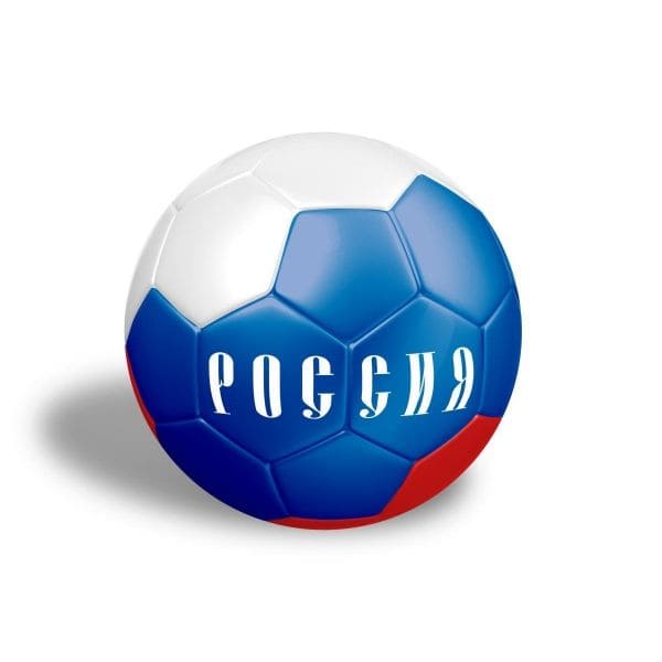 Мяч футбольный Россия, 1 слой ПВХ, камера рез., размер 5 SC-1PVC300-RUS-3