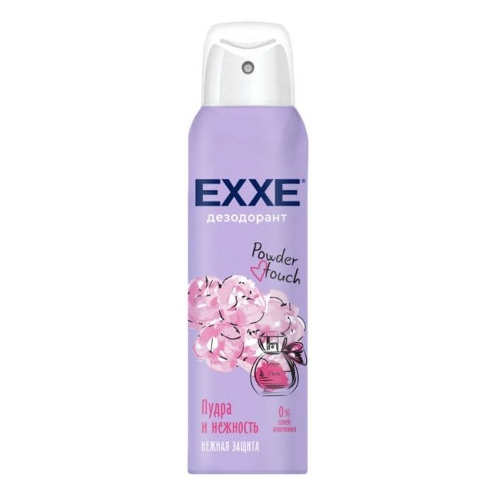 EXXE, Дезодорант женский антиперс. (спрей) Пудра и нежность Powder touch, 150 мл,С0007396 (Арвитекс)