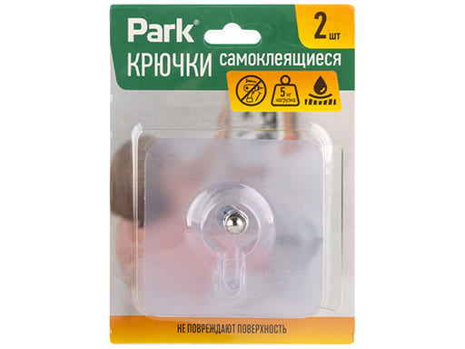 Крючки самоклеящиеся винтовые для полок/картин круглые, 2 шт