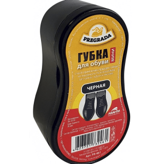 Губка д/обуви СТАНДАРТ черная 11*6см PREGRADA/ PR-313