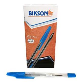 Ручка ТМ "BIKSON" шариковая, 0,7мм чернила синие, прозрачный корпус арт. BN0512