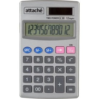 Калькулятор карманный Attache ATC-333-12P 12 разрядов серебристый