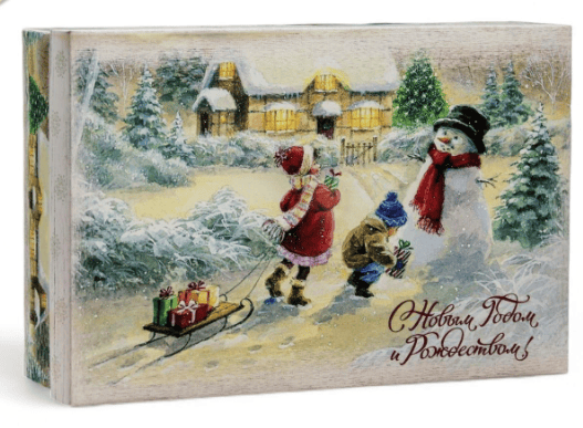 Коробка складная, крышка-дно,"С Новым Годом и Рождеством" 30 х 20 х 9 см 9709513