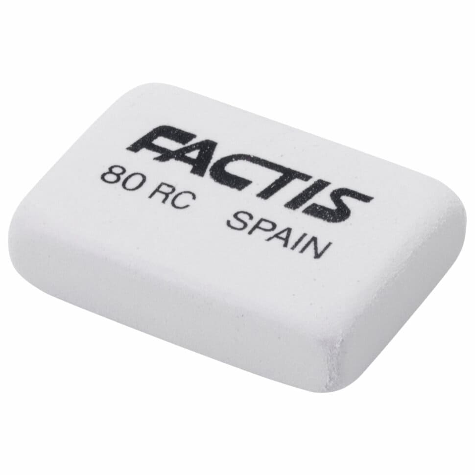 Ластик FACTIS 80 RC (Испания), 28х20х7мм, белый, прямоугольный, CNF80RC (нет шк на ластике)