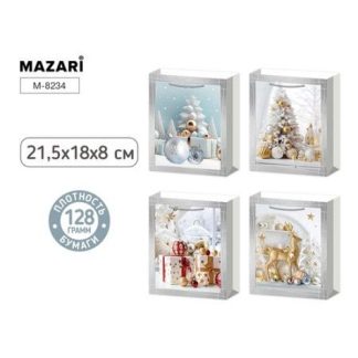 Пакет подар. 21,5*18*8 бум. M-8234 «ЗИМНЯЯ СКАЗКА»