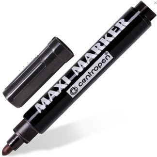 Маркер перманентный универсальный ЧЕРНЫЙ CENTROPEN "Maxi Marker", 2-4 мм, 8936, 5 8936 0112