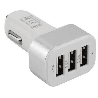Блок питания автомобильный 12V - 5V (1A, 2A, 2,1A) 3xUSB