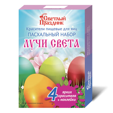 Красители пищевые д/яиц "Пасхальный н-р Лучи света" 14*5г В31544, шт