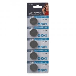 Элемент питания GoPower Lithium CR2025 BL5