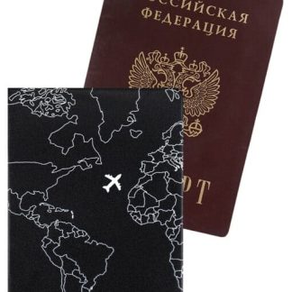 Обложка на паспорт Путешествие ч/б ПВХ ОП-0663