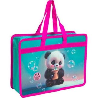 Папка дет. с ручками «deVENTE. Yummy Panda» 8057502 34x25x10 см, с текстильным расширен