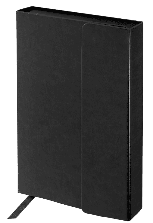 Ежедневник недатированный А5 148x218мм GALANT Magnetic под кожу магнитный клапан 160л, черн, 126272
