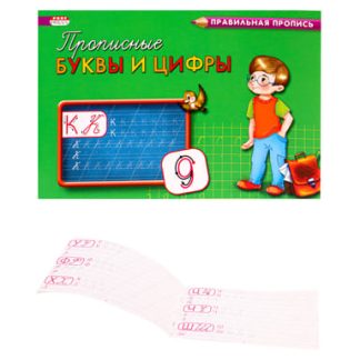 Пропись А5 альбомная Каллиграфическая ПРОПИСНЫЕ БУКВЫ И ЦИФРЫ (ПР-3001) 8л.. обл.-цветная мелов.бум