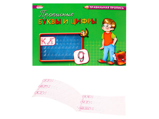 Пропись А5 альбомная Каллиграфическая ПРОПИСНЫЕ БУКВЫ И ЦИФРЫ (ПР-3001) 8л.. обл.-цветная мелов.бум