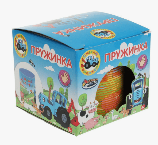 346681 Игра пружинка, СИНИЙ ТРАКТОР кор.8,2*7,1*8,2см ИГРАЕМ ВМЕСТЕ в кор.2*180шт