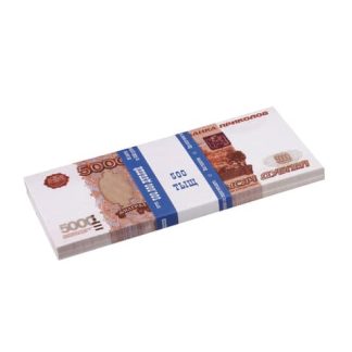 Деньги шуточные "5000 рублей", упаковка с ероподвесом, ш/к 72502
