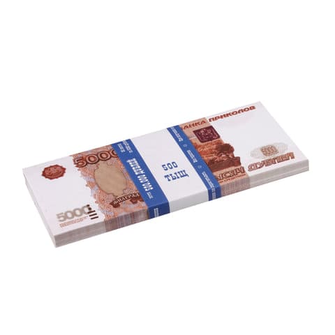 Деньги шуточные "5000 рублей", упаковка с ероподвесом, ш/к 72502