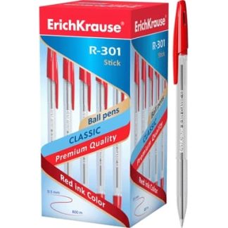 Ручка шариковая красная ErichKrause® R-301 Classic Stick 1.0, 43186
