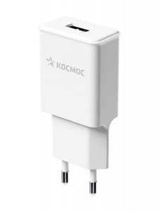 Сет. адаптер/зарядник/блок пит. КОСМОС KHCH18WUSB 220V-12-9-5V USB 18Вт 3.1A QC3.0 быстрая белый