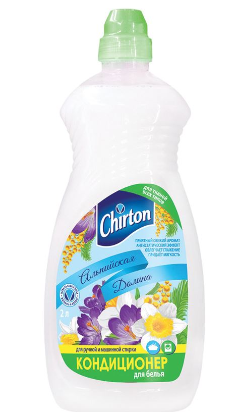 Кондиционер-ополаскиватель для белья 2 л, CHIRTON (Чиртон), "Альпийская долина"