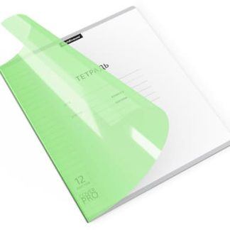 Тетрадь 12л. ЛИН. с пластиковой обложкой на скобе ErichKrause Классика CoverPrо Neon 56349