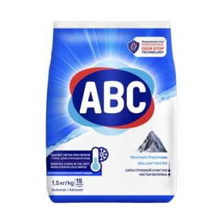 Порошок для стирки белья ABC Свежесть гор 1.5KG *12