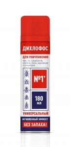 Дихлофос №1 BOZ 180мл. (от тараканов/муравьев/клопов/блох/мух/ос/кожеедов) б/запаха (универсал.)