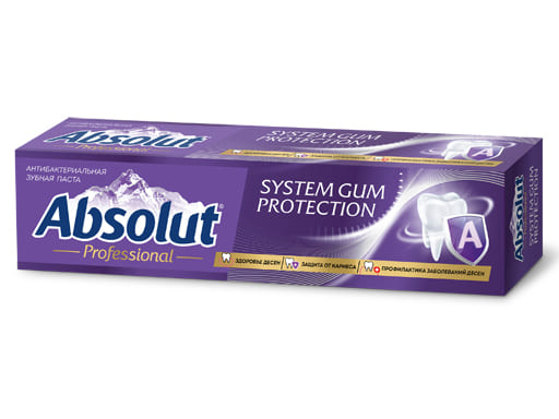 Зубная паста «ABSOLUT» PRO system gum protection 110г(система защиты десен, проф болезней и восп)