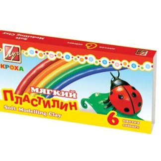 Пластилин 06цв., ЛУЧ "Кроха" 99гр, мягкий, со стеком 12С 863-08, шт