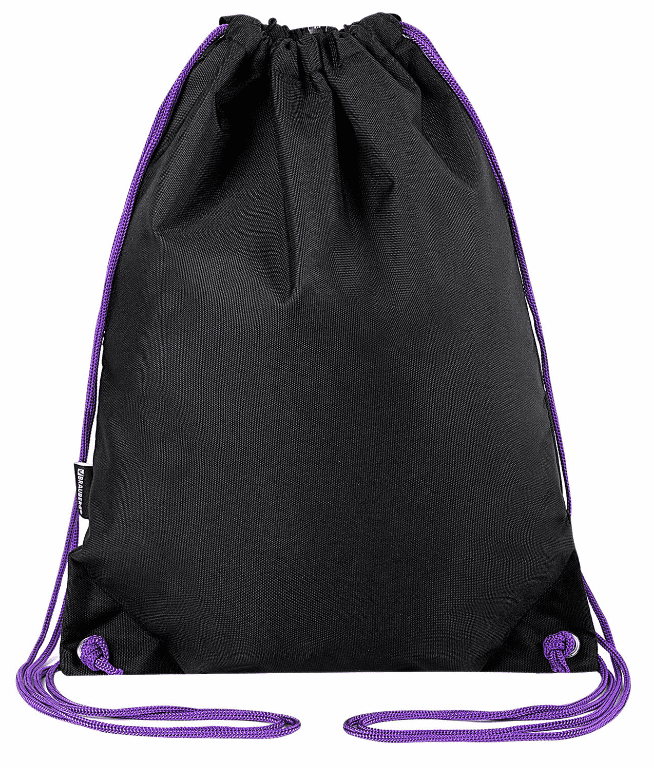Мешок для обуви BRAUBERG плотный, карман на молнии, подкладка, 43х33 см, Neon Purple, 271626