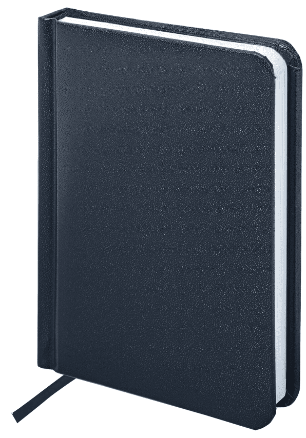 Ежедневник недатированный МАЛЫЙ ФОРМАТ 100x150мм А6 BRAUBERG Select балакрон, 160л, т.синий, 123481