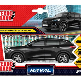 384355 Машина металл HAVAL "haval f7", длина 12 см, дв, багаж, инер, черный, в кор. Технопарк