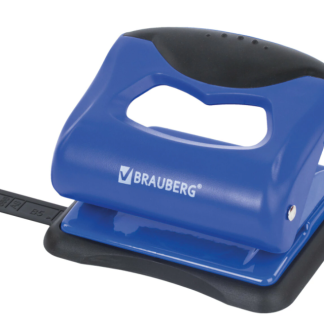 Дырокол BRAUBERG "JET PRO", до 20 листов, сине-черный, 228598