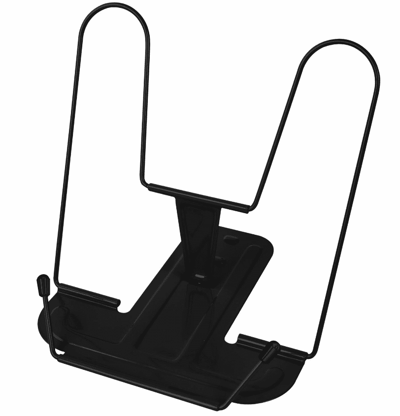 Подставка для книг и учебников BRAUBERG LINE+, металлическая, черная, европодвес, 238214