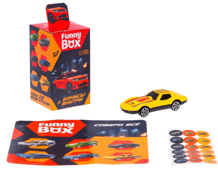 Набор для детей Funny Box "Машинка" Набор: инструкция, наклейки, МИКС 4154952