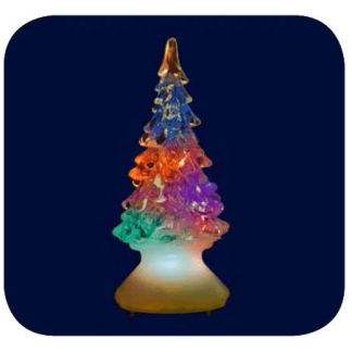Фигура новогод. ULD-F620 XMAS TREE "Елочка" 1LED RGB 5x10см 1xCR2032 (в компл) IP20 Uniel