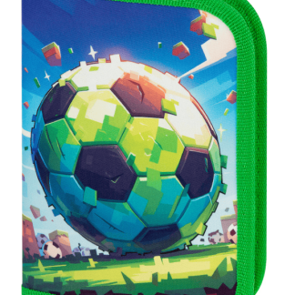 Пенал ПИФАГОР, 1 отделение 1 откидная планка, полиэстер, 19х13 см, Football match, 273476, шт