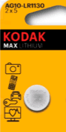 Э/п Щелочной Kodak AG10 (LR54, LR1130, 389)