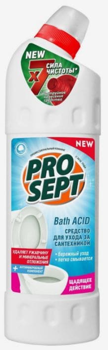 Средство для удаления ржавчины и минеральных отложений Bath Acid щадящего действия, 0,75 л 4210177