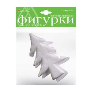 ПЕНОПЛАСТОВЫЕ ФИГУРКИ. ЕЛОЧКИ С ОРНАМЕНТОМ, 130 ММ, 2 ШТ. 2-209/04