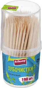 Avikomp Зубочистки 190шт, береза