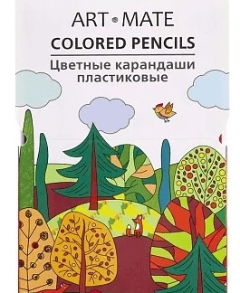 Карандаши 12цв, Hatber, пластик, заточ, шестигр, коробка, европодвес 7464021