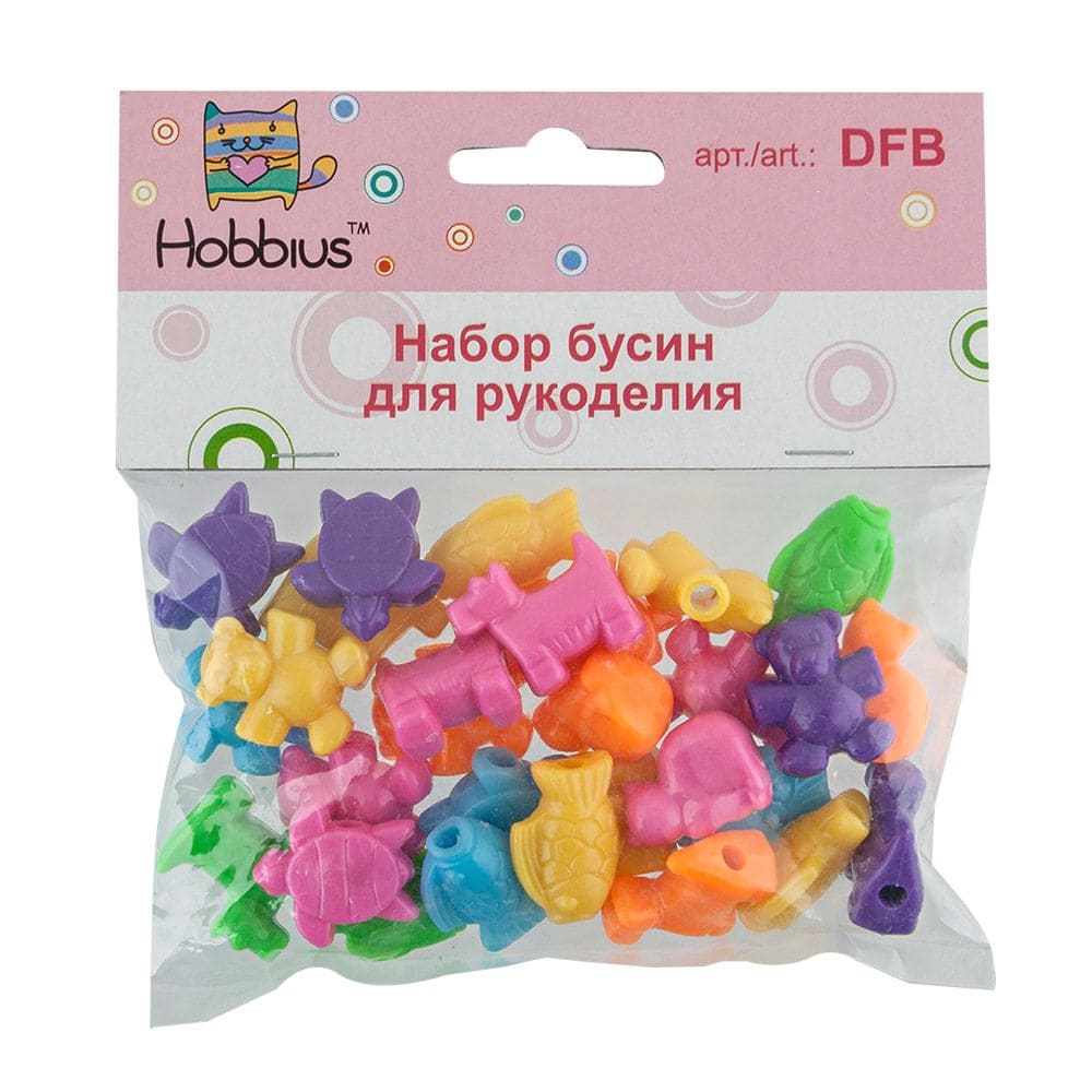 Набор с бисером и бусами «Hobbius» DFB №01 крупные фигуры