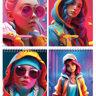 Блокнот А5 гребень (крепление сверху) 60л. Б5гр60 12772 Important girl (твердая подложка)