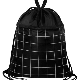 Мешок для обуви BRAUBERG БОЛЬШОЙ, с ручкой, карман на молнии, сетка, 49х41 см, Checkered, 272404, шт